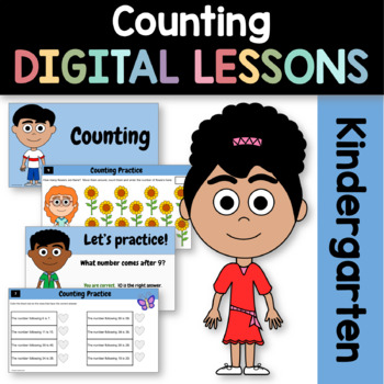 Preview of Counting for Kindergarten Google Slides | Interactive Math Skills Practice