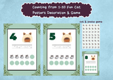 Counting from 1-10 Fun Cat Posters & Game, Classroom Decor