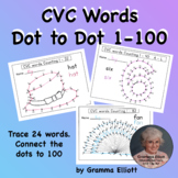 Counting from 1 - 100 Dot to Dot to Make Pictures of CVC Words