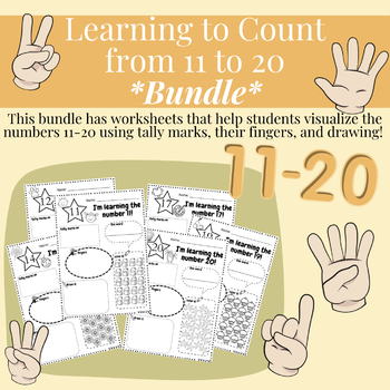 Preview of Counting from numbers 11 to 20 in Kindergarten Bundle