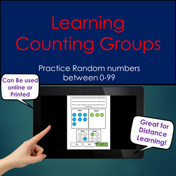 Preview of Counting groups one and ten Kindergarten distance learning printable