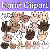 Counting hands and fingers clipart [hand action clipart]
