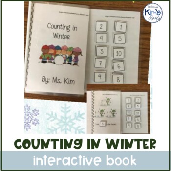 Preview of Counting in Winter Interactive Book Autism, Special Education