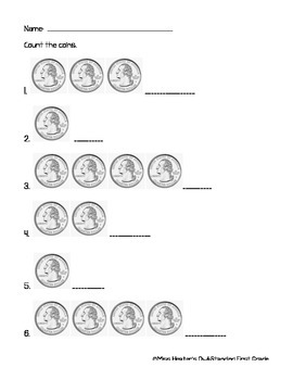 counting like coins quarters by stephanie heater tpt