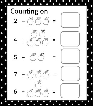 Preview of Counting numbers 1-10 for kindergarten and first grader Math