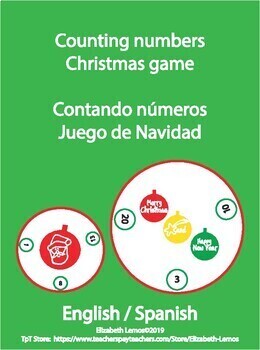 Preview of Counting numbers Game - Contando números Juego de Navidad