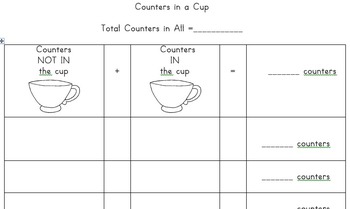 Preview of Counting on: Counters in a Cup