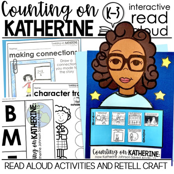 Preview of Counting on Katherine Johnson Interactive Read Aloud Activity | Women's History