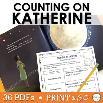 Preview of Counting on Katherine | Katherine Johnson | Literature Study | Printables