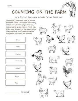 Preview of Counting on The Farm