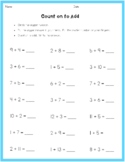 Counting on to Add - 2 worksheets
