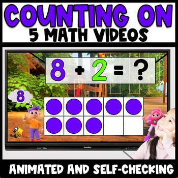 Preview of Counting on with Ten Frames Math Videos - Animated Whiteboard Early Finishers