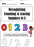 Counting recognising and tracing numbers 0-3 (back to school)