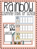 Counting the Days of School Boho Rainbow Theme
