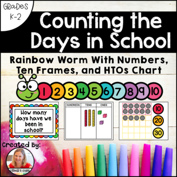 Preview of Counting the Days of School | Rainbow Colors