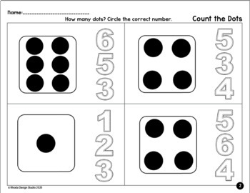 Counting The Dots Kindergarten Math Worksheets Boom Cards Subitizing