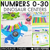 Numbers to 10, 20, 30 - Dinosaur Math Centers, Counting, W