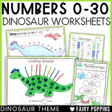 Counting to 10, 20, 30 Number Worksheets | Dinosaur Activities