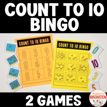 Preview of Counting to 10 BINGO Kindergarten Math Games for Whole Class