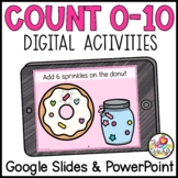 Counting to 10 Digital Math Task Cards on Google Slides & 