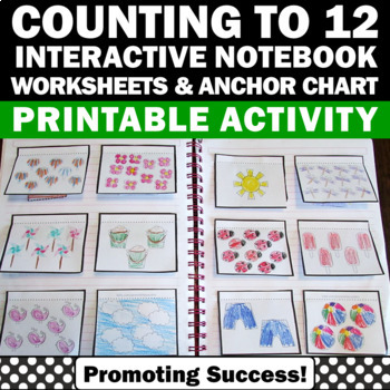 Preview of Special Education Math Worksheets Counting Anchor Charts Number Words Practice