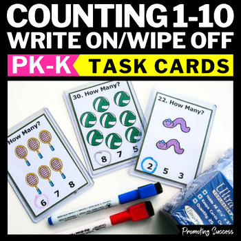 Preview of Counting Objects to 10 Number Sense Centers Stations Special Education Math Game
