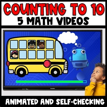 Preview of Counting to 10 Math Videos - Animated Whiteboard Early Fast Finishers