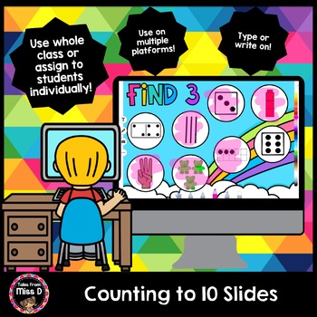 Preview of Counting to 10 Slides - Distance Learning