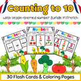 Counting to 10 in French with Vegetable Themed Flashcards 