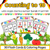 Counting to 10 in German with Vegetable Themed Flashcards 