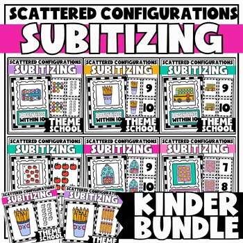 Preview of Counting to 10 in Scattered Configurations Task Cards MEGA Bundle