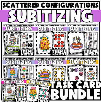 Preview of Counting to 10 in Scattered Configurations Task Card