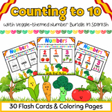 Counting to 10 in Spanish with Vegetable Themed Flashcards