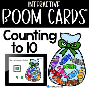 Preview of Counting to 10 with Candy DISTANCE LEARNING BOOM CARDS