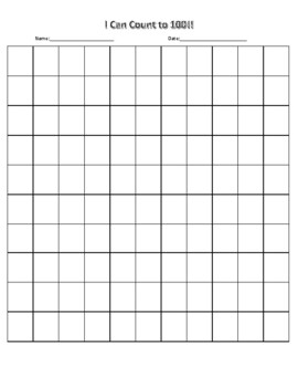 Preview of Writing to 100, 10x11 Chart