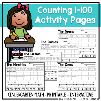 Preview of Counting to 100 Activity Pages - 100th Day of School Book
