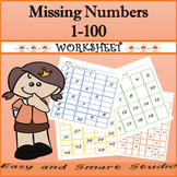 Missing Numbers 1-100 DIFFERENTIATED Practice | Counting to 100