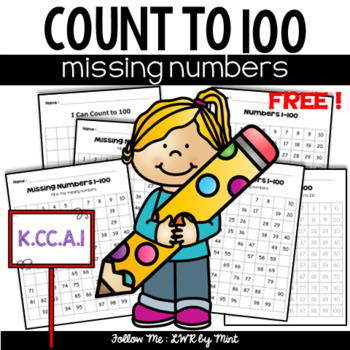 Preview of Counting to 100 ,Fill in the Missing Numbers ,Trace the numbers from 1 to 100