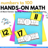 Numbers to 100 Math Centers