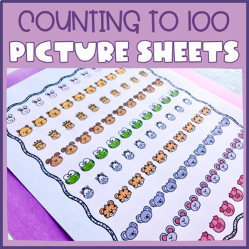 Preview of 100 Counting Pictures Sheets | 100th Day of School Coloring Pages