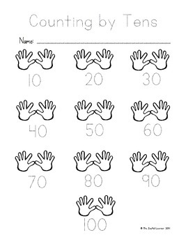 Preview of Counting by Tens, Fives, & Twos (Writing and Tracing)