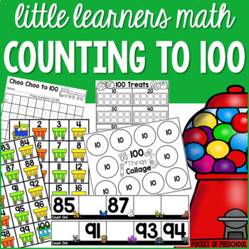 Preview of 100th Day of School - Counting to 100 for Preschool, Pre-K, & Kindergarten 