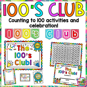Preview of The 100's Club: Practice Counting to 100 One Hundred Activity