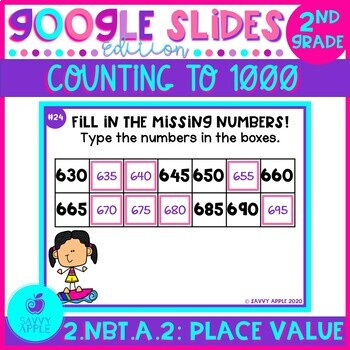 Preview of Counting to 1000 and Skip Counting by 5, 10, 100 Google Slides Distance Learning