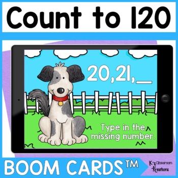 Preview of Ordering Numbers Counting to 120 Boom Cards™