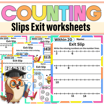 Preview of Counting to 120 Exit Slips|Counting Numbers to120 Slips Exit Tickets Assessments
