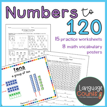 Preview of Counting to 120, Counting by 10s and 1s- 1st Grade
