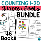 Counting to 20 Activities Math Adaptive Books Bundle for S