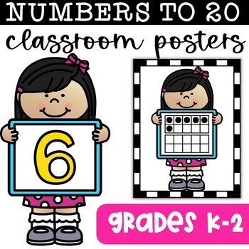 Preview of Twenty Frames Classroom Posters for K-1