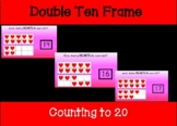 Counting to 20 - Double Ten Frames - Valentines Math - Dis